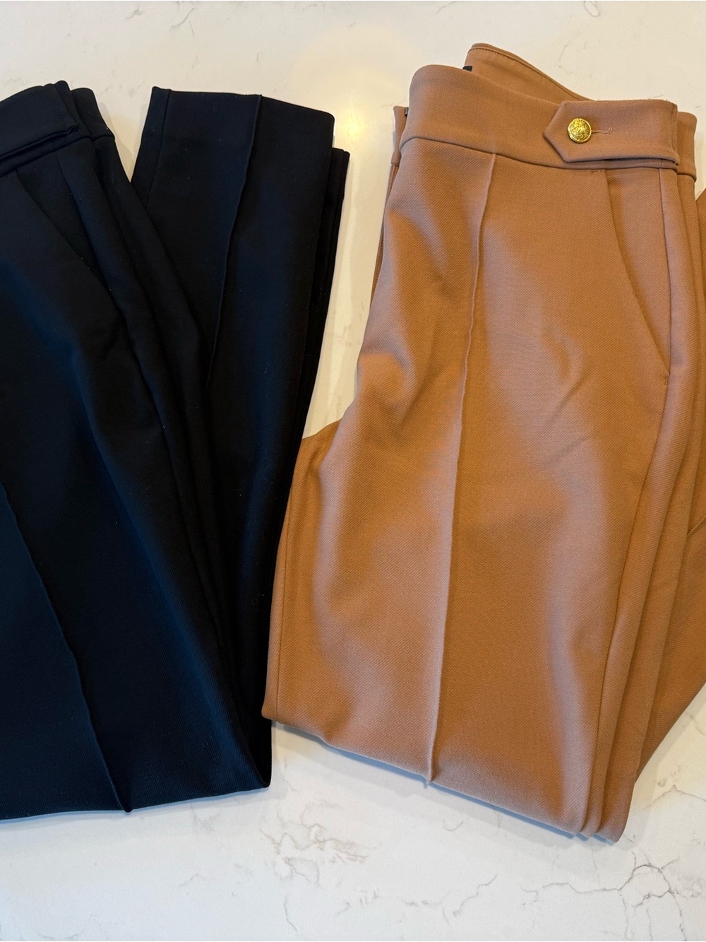Express Women’s High Rise Skinny Stretch Dress Pants Lot 2 Black/Brown 27" Sz 12